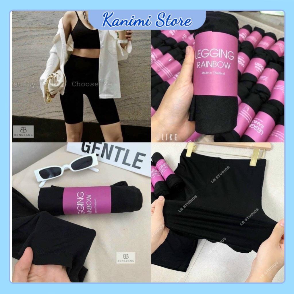 Quần legging đùi cuộn tím siêu rẻ Kanimi - QN08