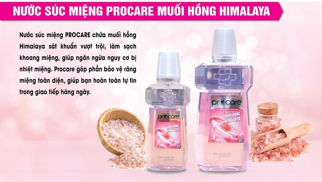 Nước súc miệng Procare muối hồng Himalaya (250ml)