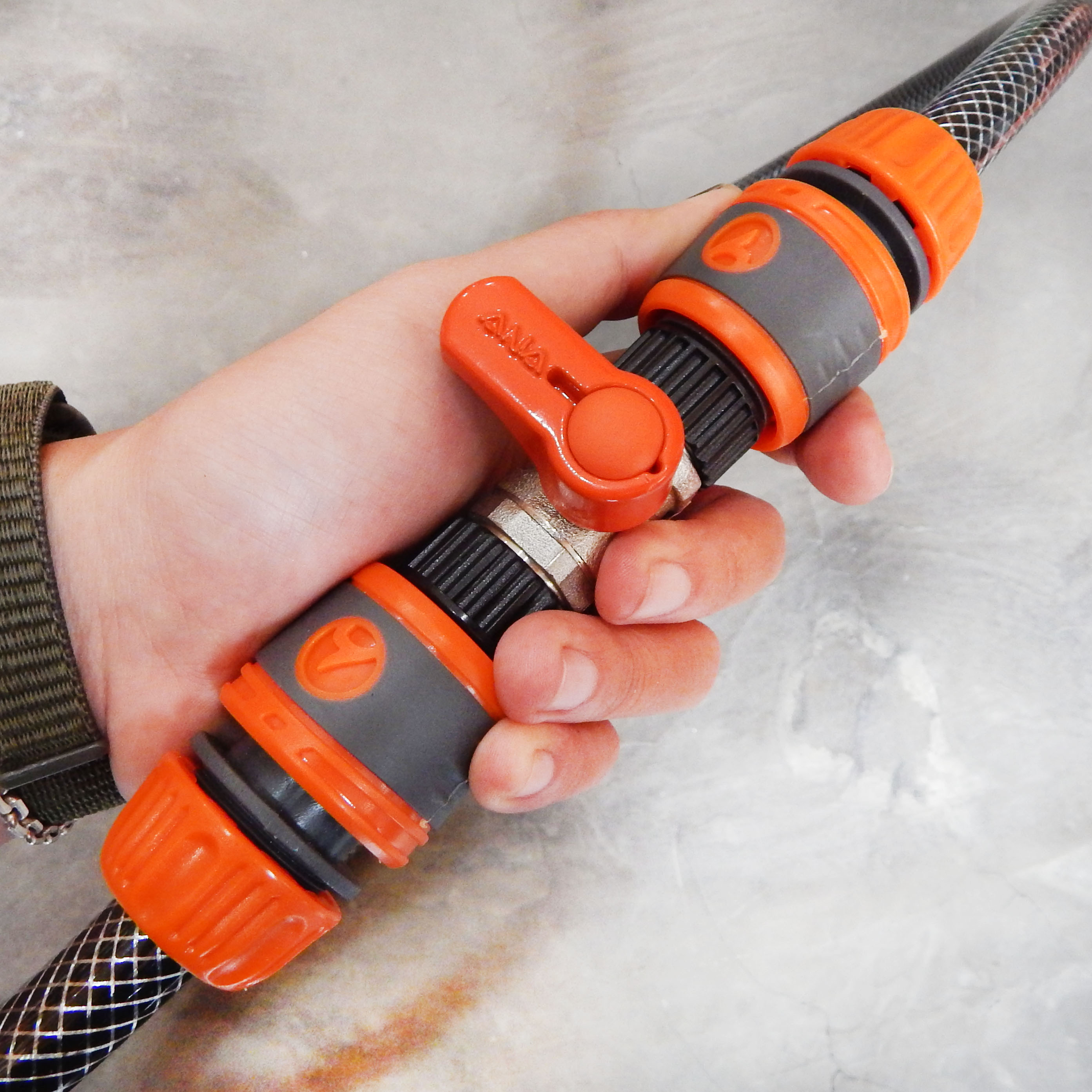 Van khóa nước Thái Lan kết hợp 2 đầu nối nhanh ống nước gia đình phi 14 - 18mm