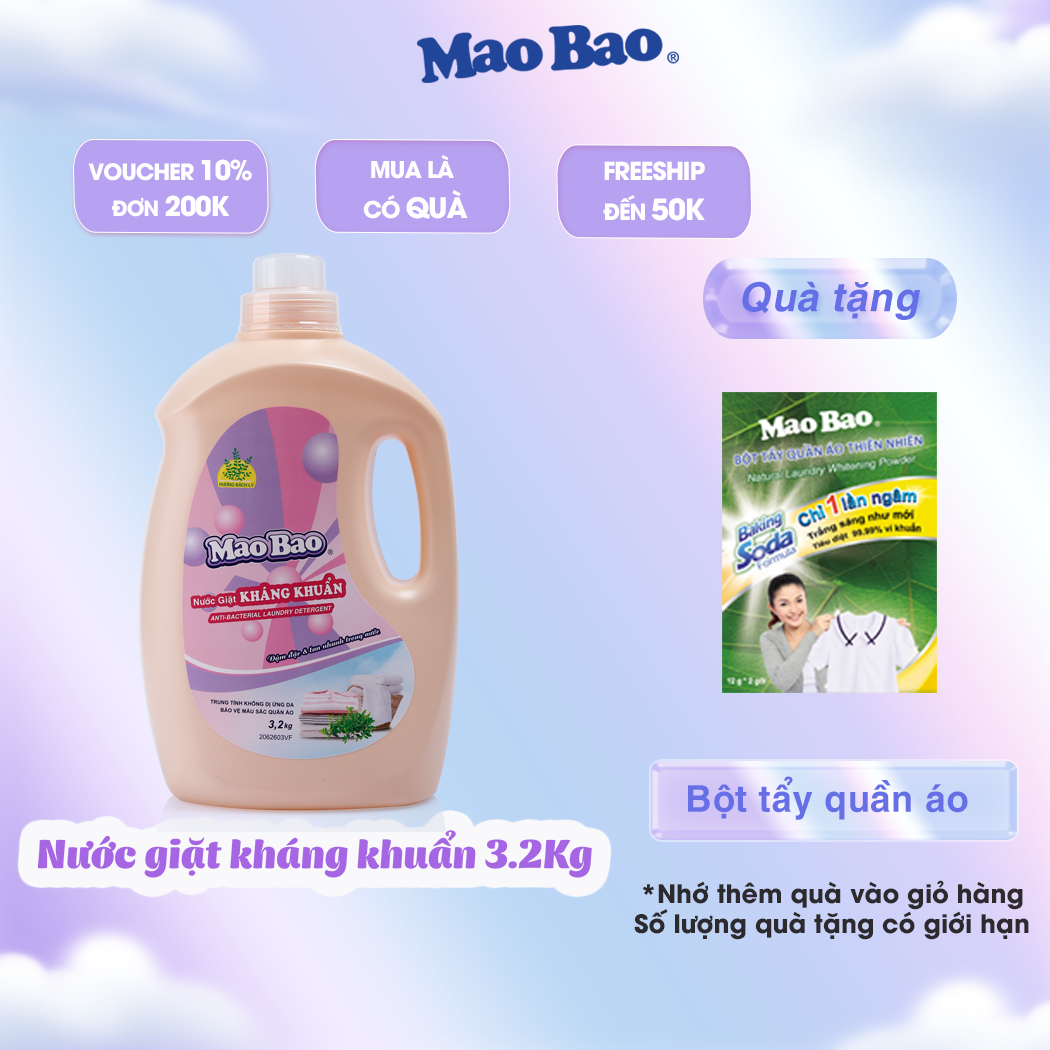 Nước Giặt Kháng Khuẩn Mao Bao 3200g