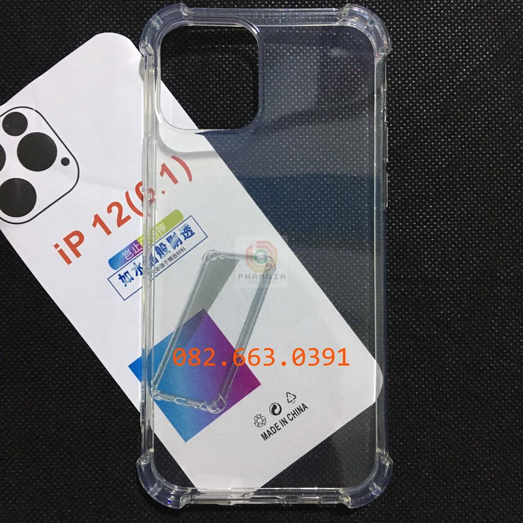 Ốp lưng dẻo trong dành cho Iphone 12, 12 pro, 12 mini, 12 promax chống sốc siêu bền