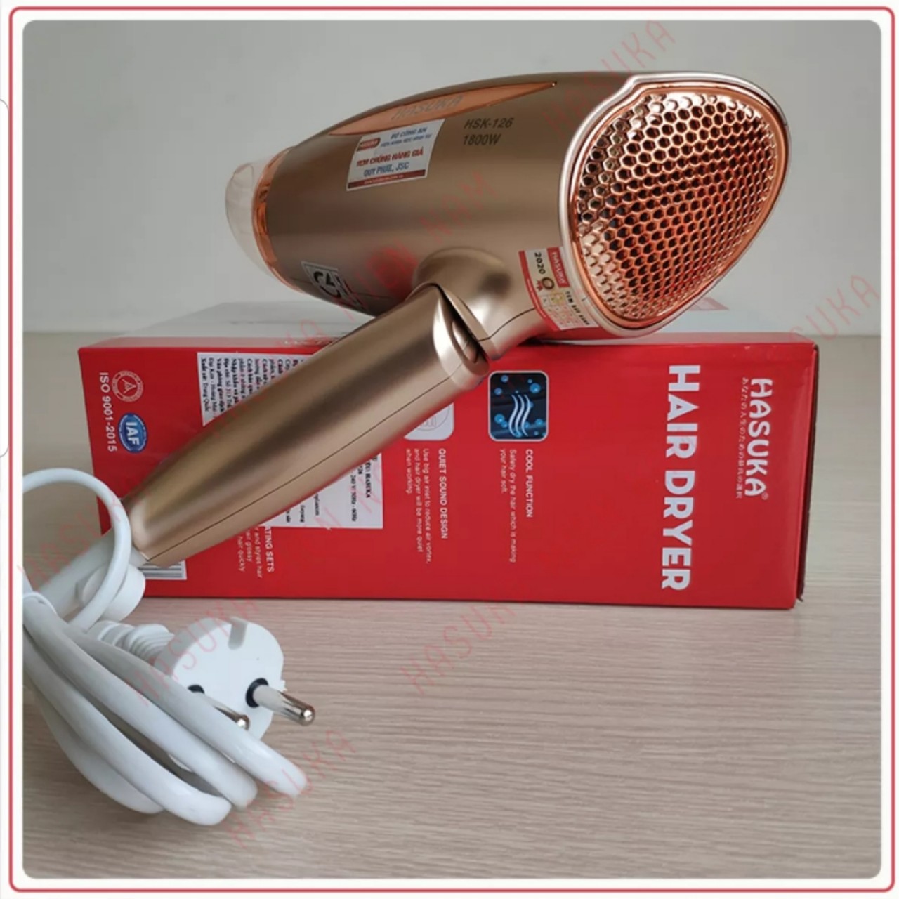 MÁY SẤY TÓC - DẠNG GẬP - CÓ THỔI MÁT - 1800W - HSK-126 - HÀNG CHÍNH HÃNG