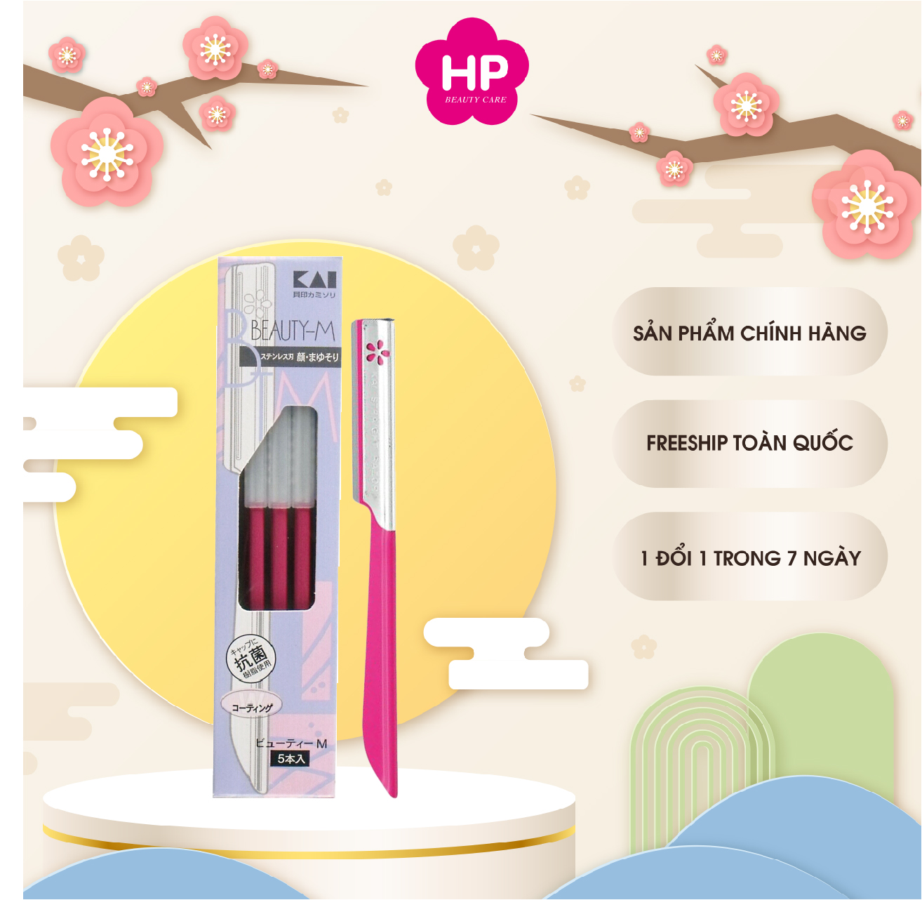 Set 5 Dao Cạo Lông Mặt Kai 00-748