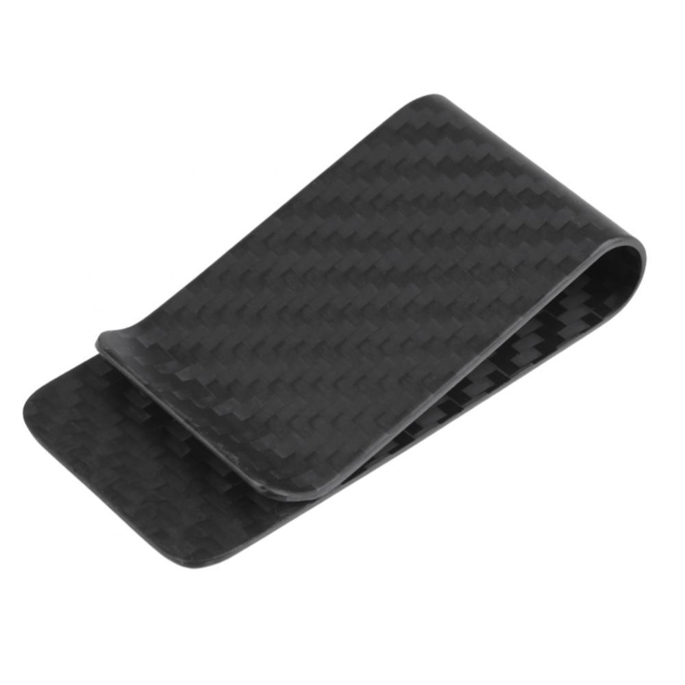 Real Carbon Fiber Money Clip Matte Black Credit Card Holder Money Wallet