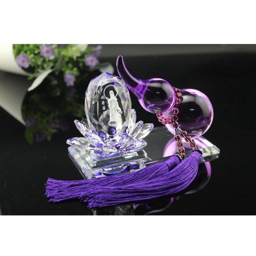 Tượng Quan Âm Hồ Lô Trong Trang Trí Taplo Xe Hơi - Tượng Nước Hoa Xe Ô Tô - Nhiều Màu Sắc - Tặng Kèm Nước Hoa Cao Cấp