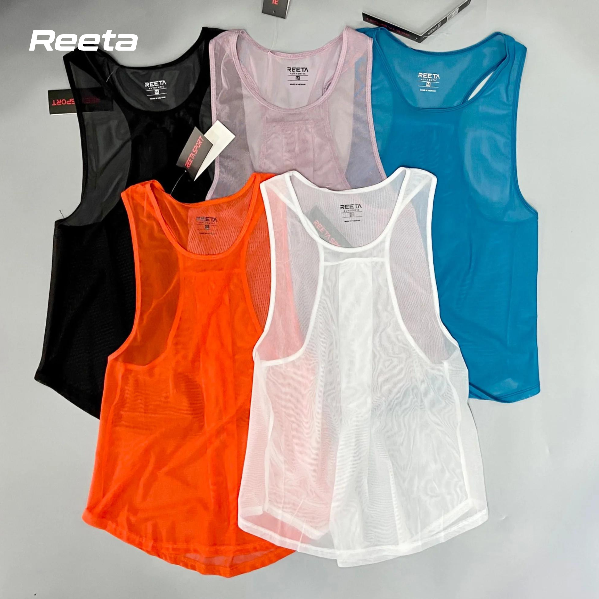 Áo Tanktop nữ REETA thoải mái tập Gym, Yoga với chất vải thun lưới đa dạng màu sắc - A1697