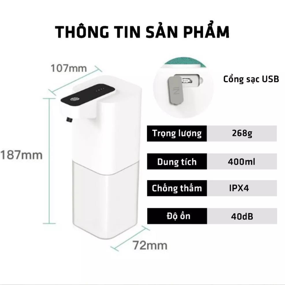 Máy rửa tay tự động, máy phun khử khuẩn cảm ứng tự động P5/P6 cao cấp, sạc pin tiện dụng, bảo hành 12 tháng