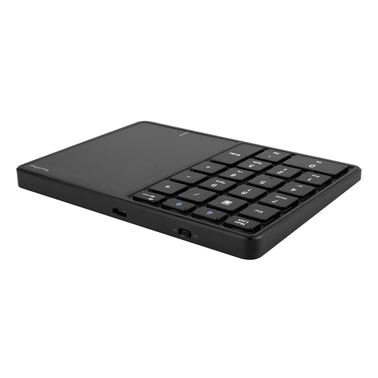 Wireless Numeric Keypad 2.4 GHz Bluetooth Mini with Touchpad 2.4G USB Receiver Numpad for Tablet