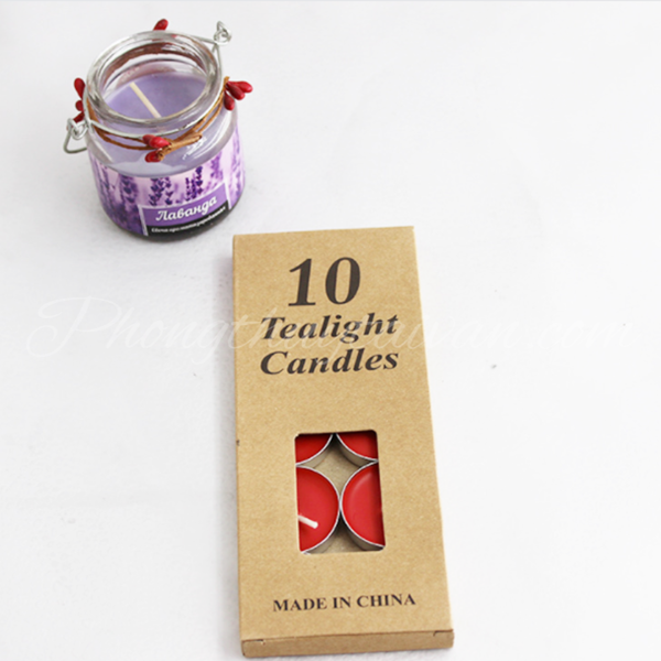 Nến viên Bơ Tealight 2h (hộp 10 nến) 4 màu - thờ cúng