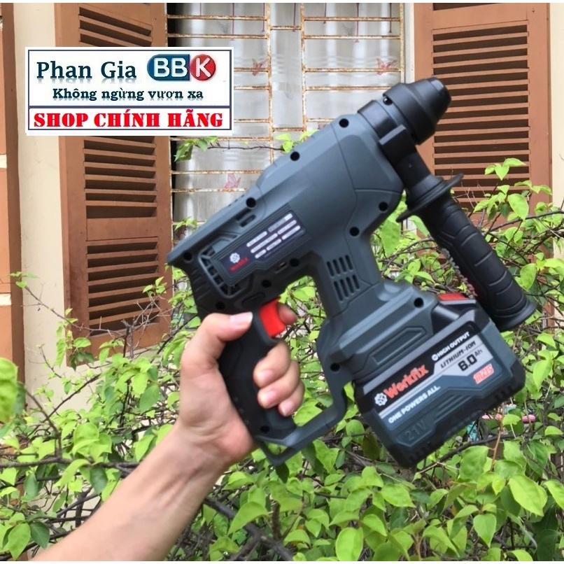 Khoan Bê Tông Pin 3 Chức Năng Workfix 21v-Model: WF-RH2603- Pin 15 cell 6 Ah