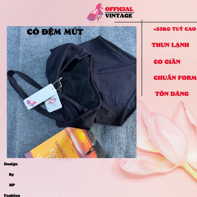 Bộ đồ bơi đi biển khoét eo ôm body 1 dây thun lạnh chuyên dụng có đệm mút VD325