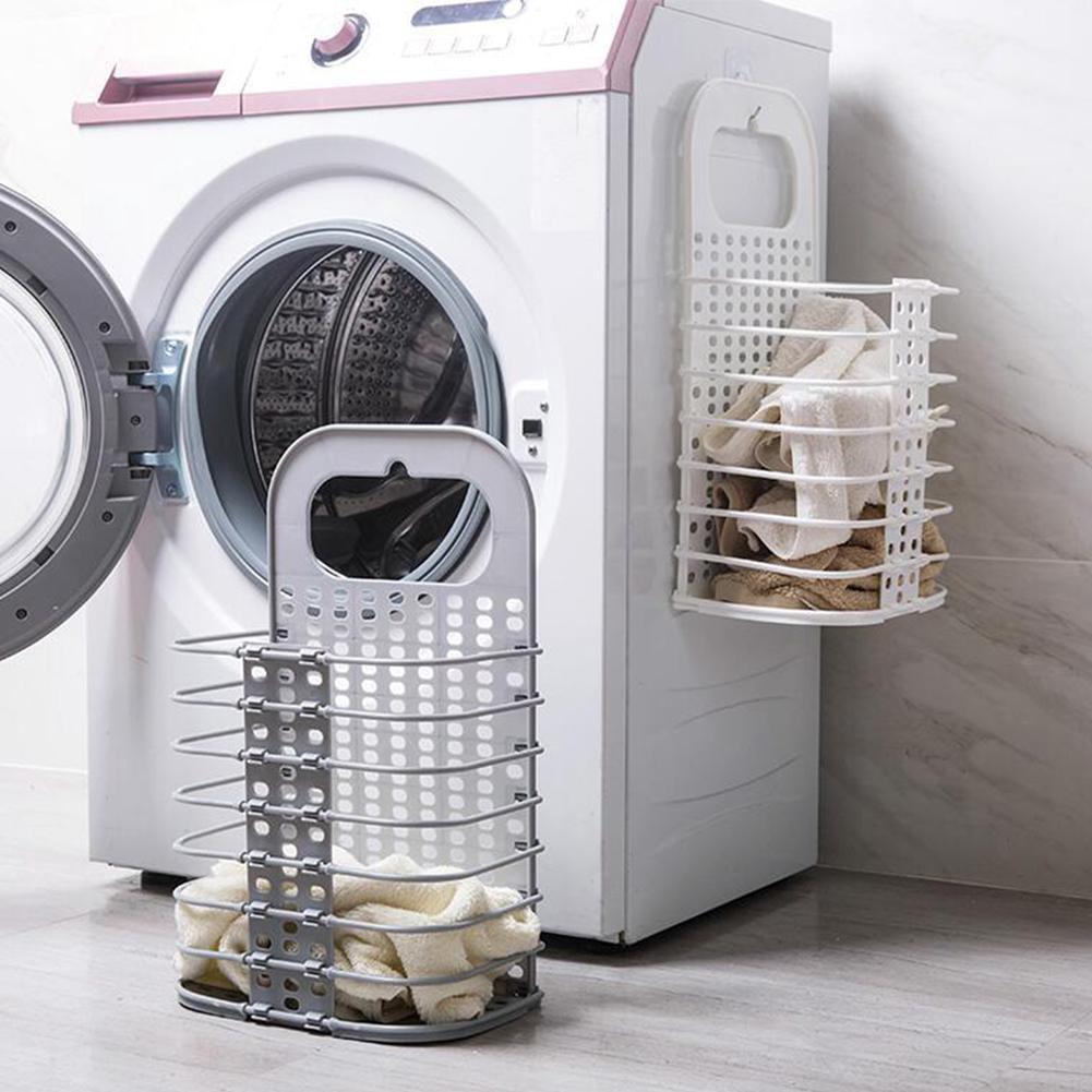 Giỏ đựng quần áo treo tường gấp gọn thông minh , giỏ treo tường đựng quần áo đồ dùng nhà tắm