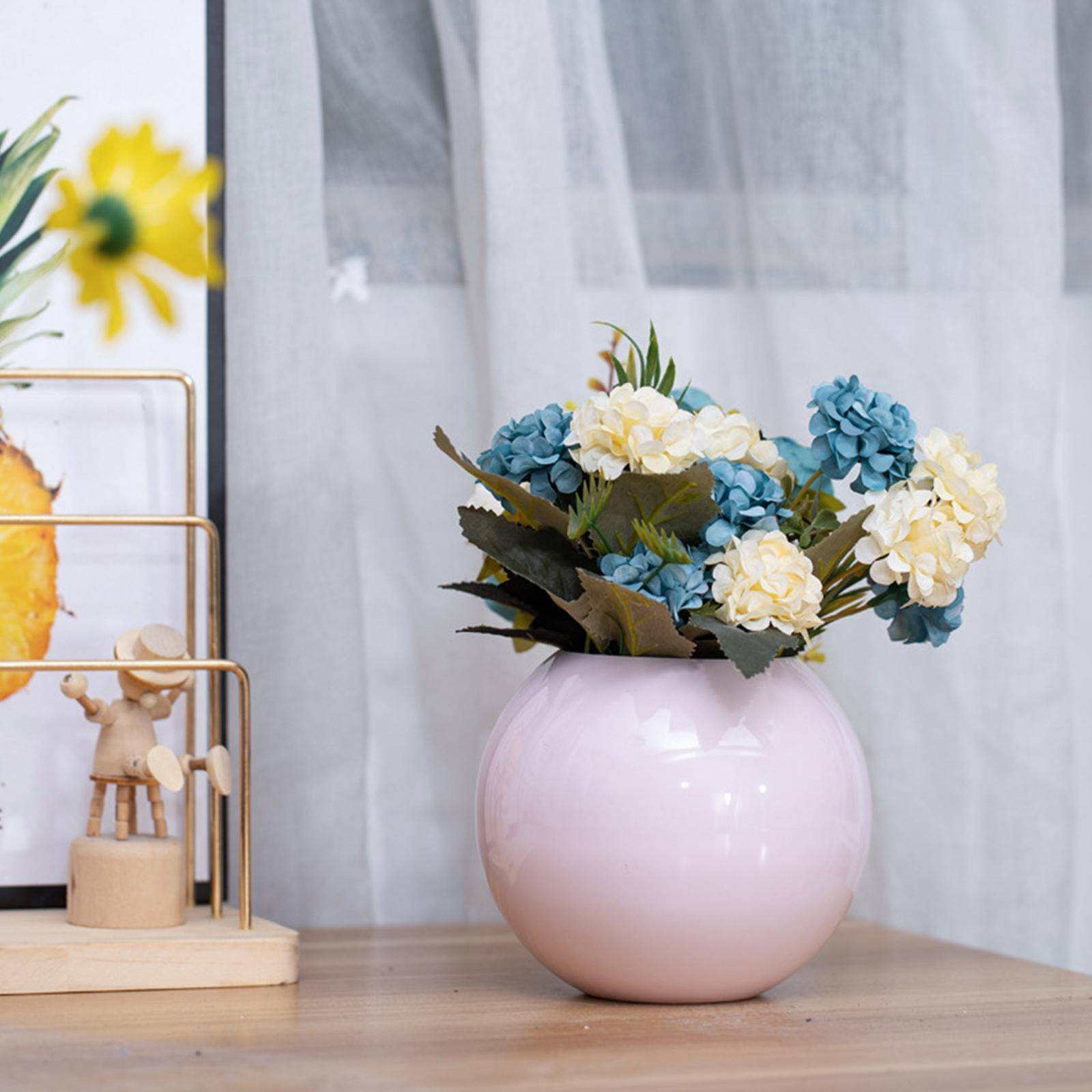 Flower Vase Artificial Flowers Arrangement Flower Pot for Bedroom Ornament