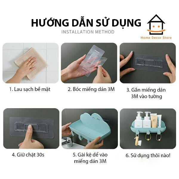 Dụng cụ ấn xà phòng, COMBO Kệ Đựng Đồ Nhà Tắm + Khay Đựng Xà Phòng Hình Đám Mây