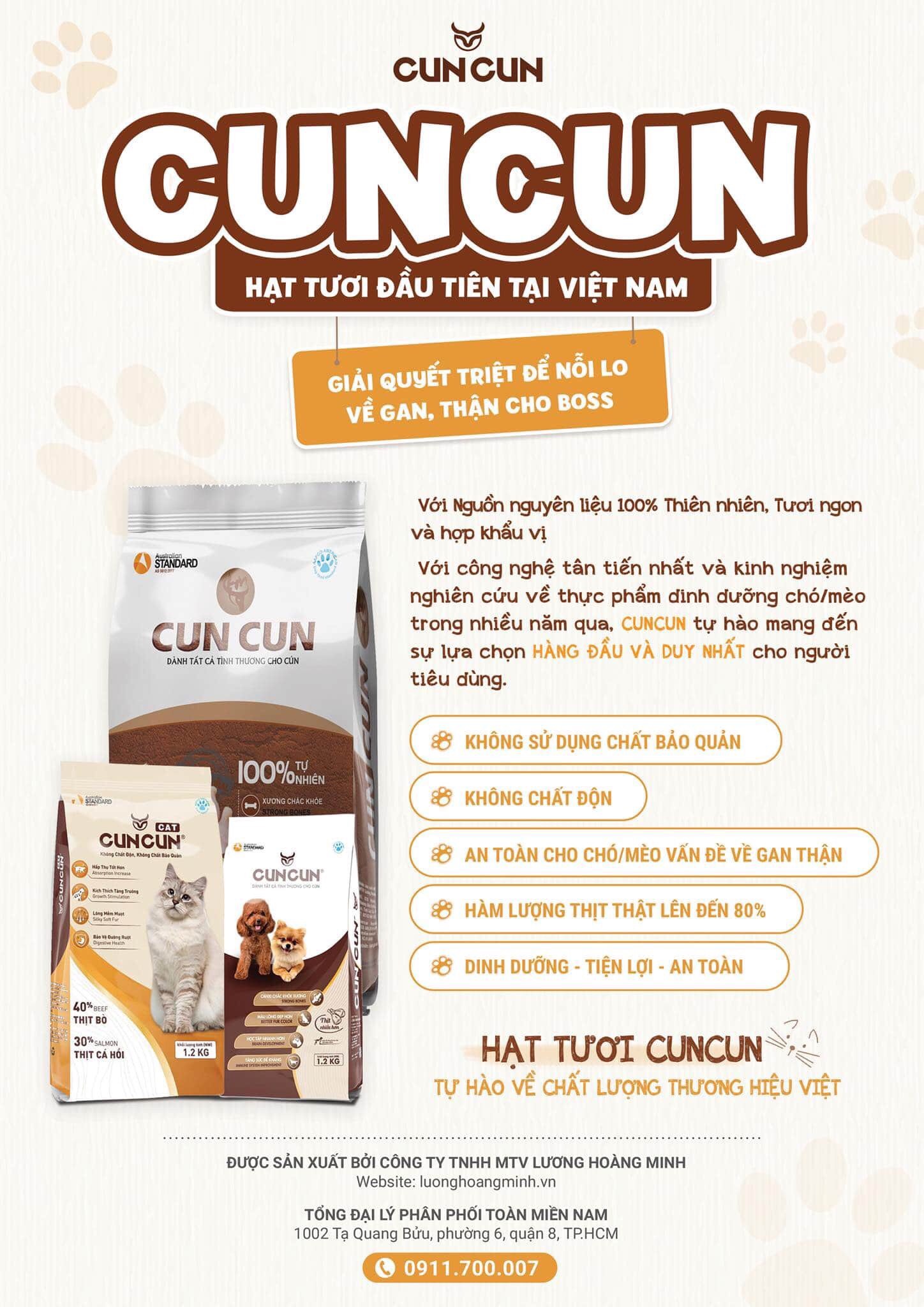 Thức ăn cho chó Cuncun DOG PLUS++ (Hạt chó mini gói 1,2kg)