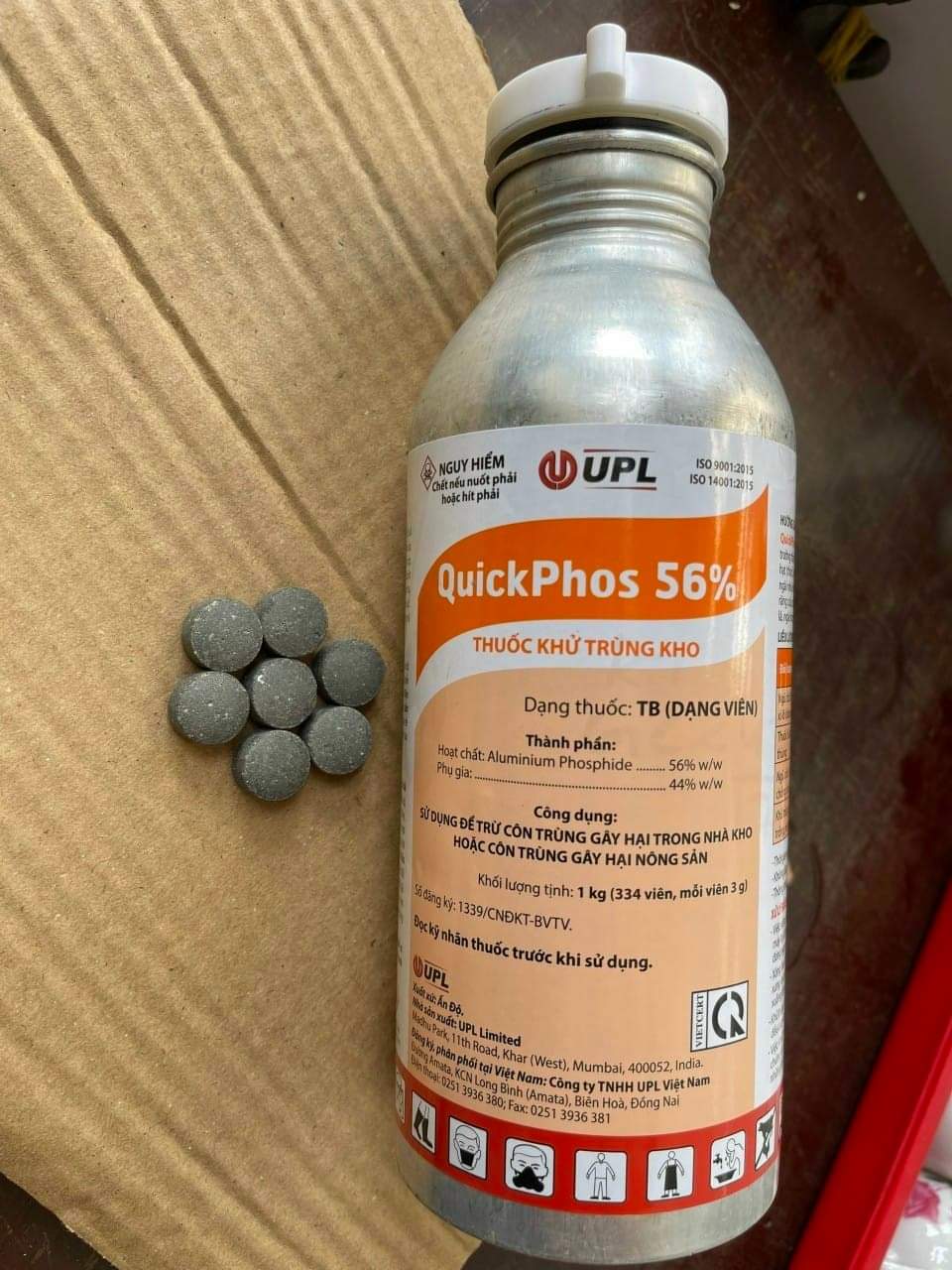 Thuốc diệt mọt gỗ, nông sản QUICKFOS 56%- 1KG