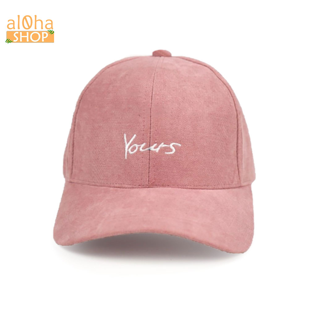 Nón Ulzzang thêu chữ Yours - mũ lưỡi trai unisex nam nữ chống nắng - al0ha Shop