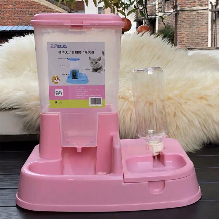 Bộ bình nước và chén ăn tự động cho chó mèo