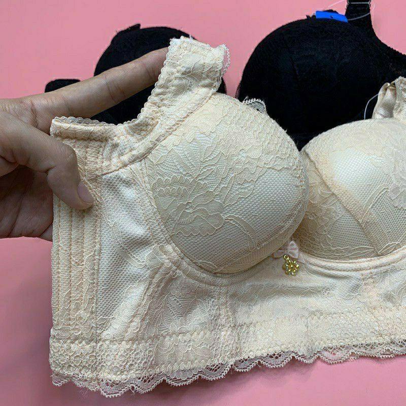 Bra corset 5 hàng móc cài mút vừa cao cấp - áo lót ren gen mỡ lưng mỡ nách