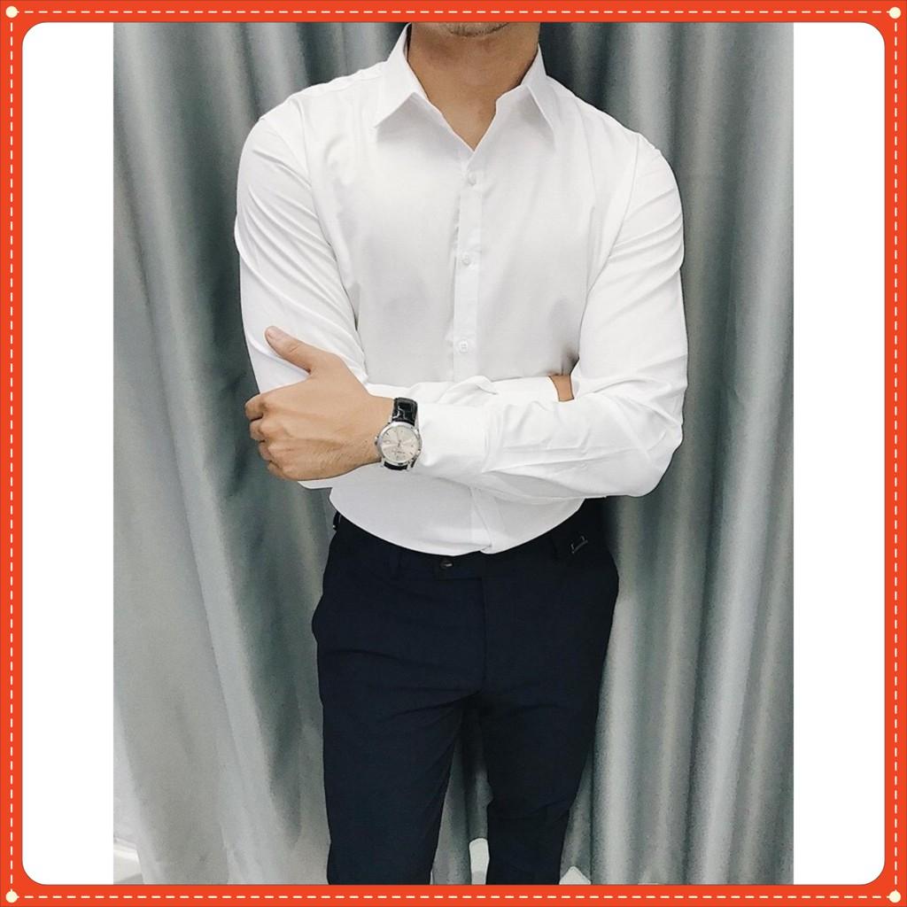 Áo Sơ Mi Nam Dài Tay Hàn Quốc Chống Nhăn Cao Cấp