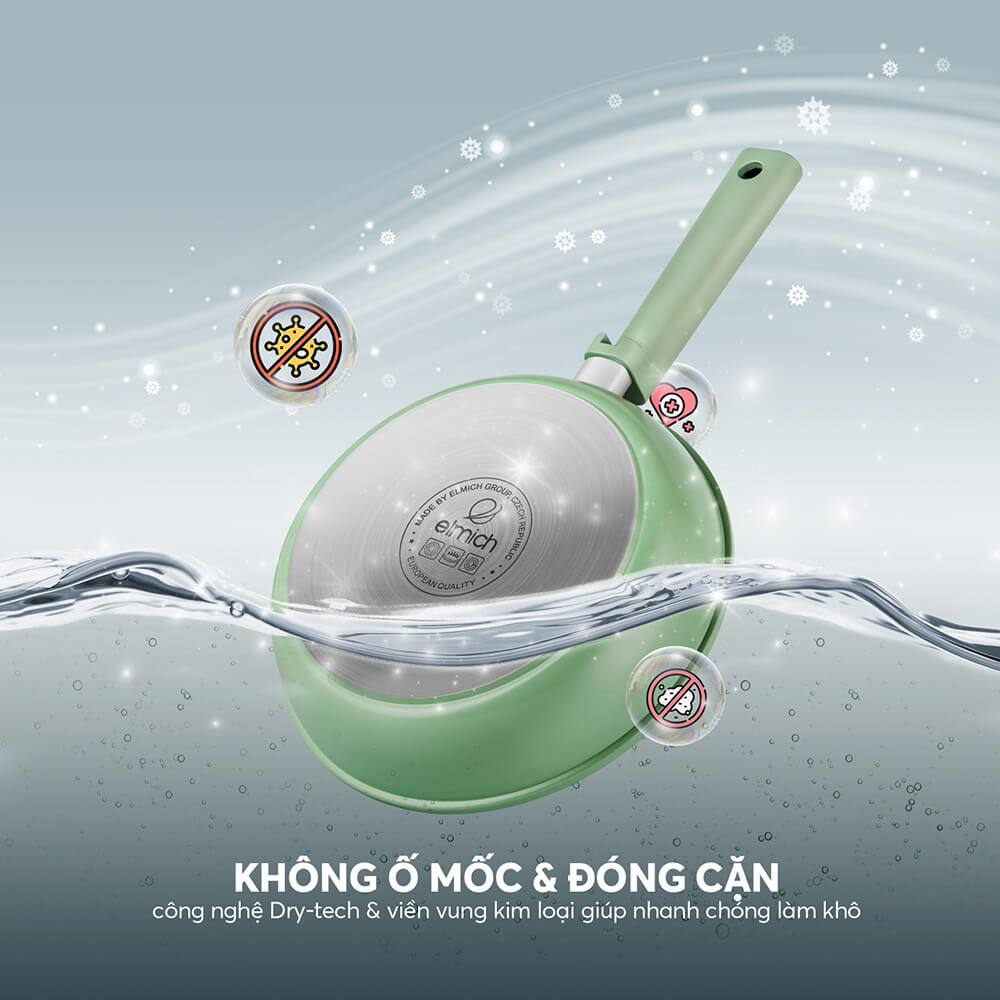 Chảo Chống Dính Siêu Bền Elmich Hera II EL-5941 Nhiều Size, Hàng Chính Hãng, Dùng Mọi Bếp - JoyMall