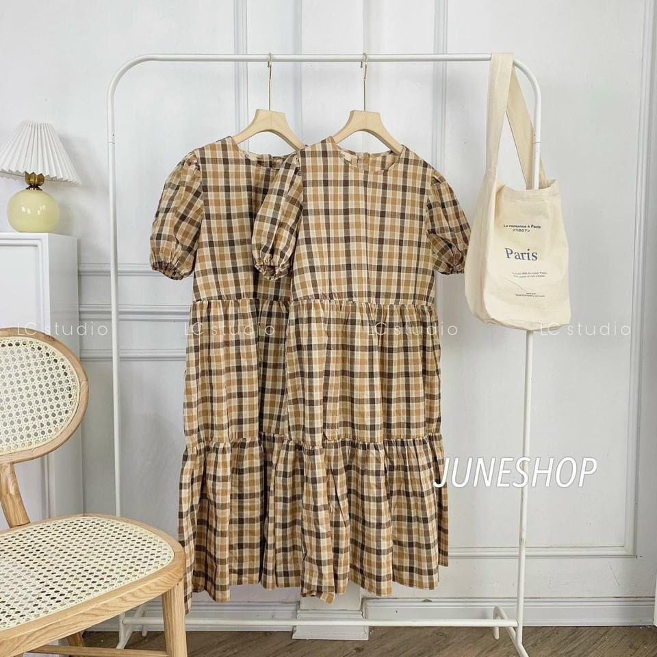 váy bầu đầm bầu cao cấp️mặc đi làm đi chơi đều đc️chất kẻ lanh Hàn mát mềm mịn️freesize 42-68kg