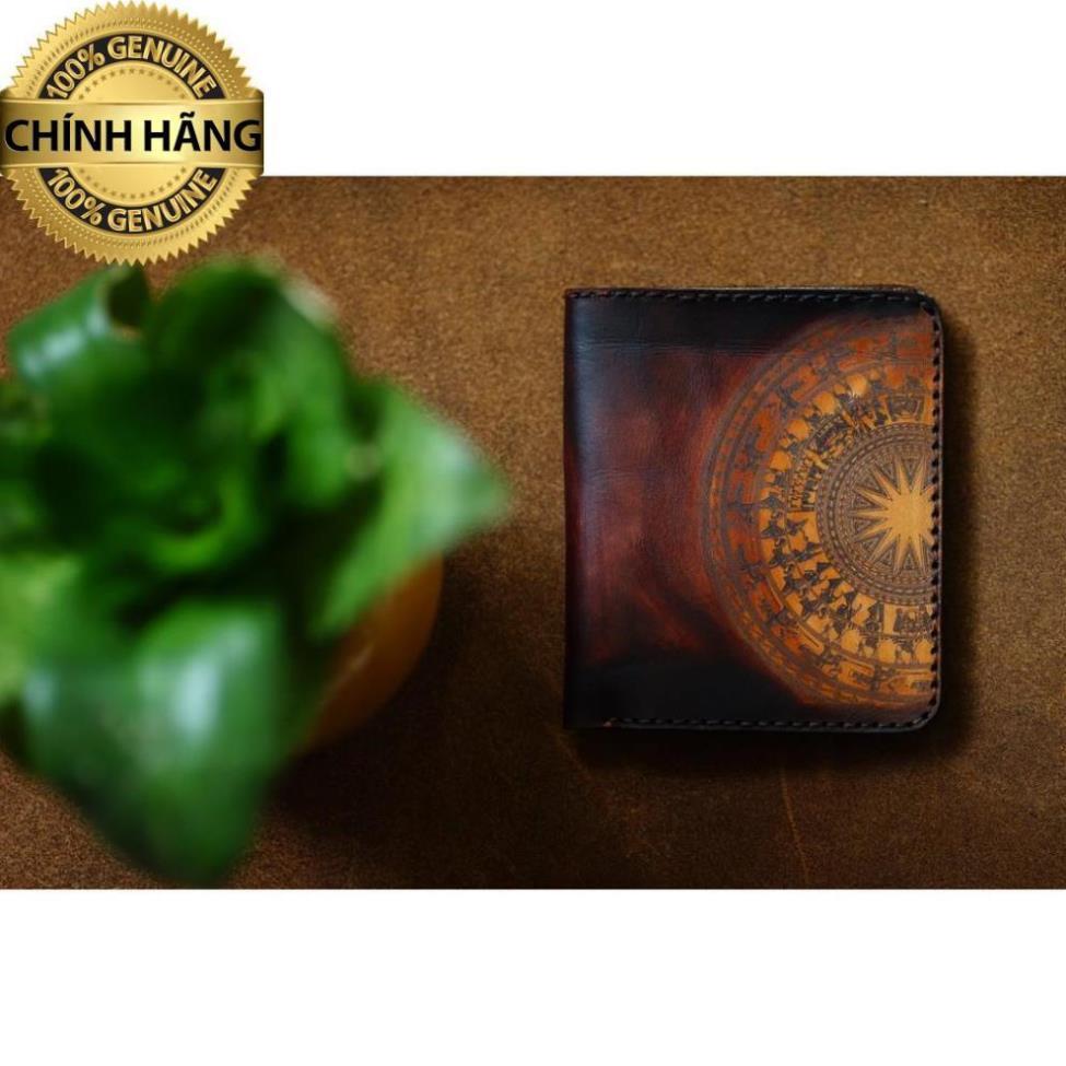 VÍ RAM NGANG TRỐNG ĐỒNG DA BÒ THẬT VEGTAN LIGHT BROWN- CHÍNH HÃNG RAM LEATHER .