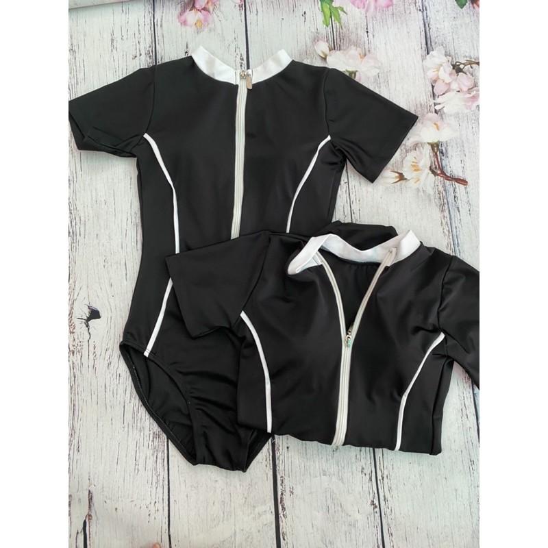 Bikini liền thân tay ngắn dây kéo