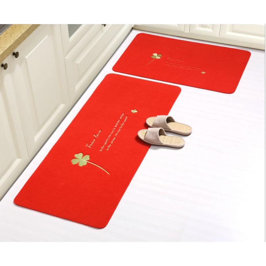 Bộ 2 thảm trang trí nhà Bếp cao cấp phong cách EU