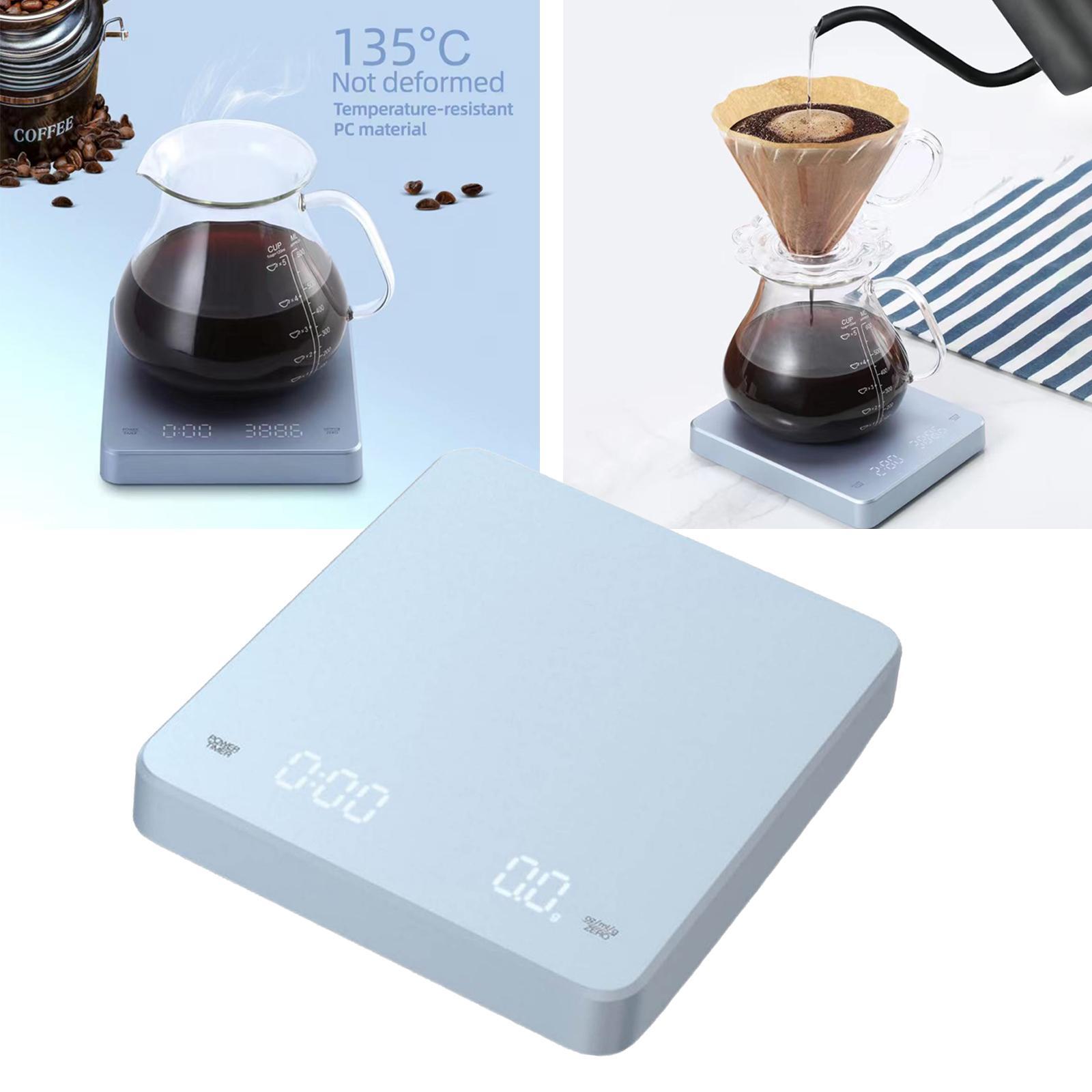 Multifunction Digital Coffee Scale 3kg/0.1G USB Rechargeable for Household