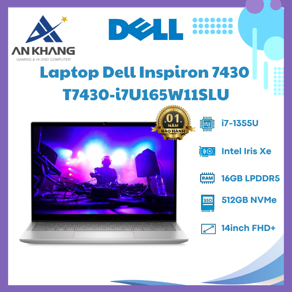 Laptop Dell Inspiron 14 7430 i7U165W11SLU - Hàng Chính Hãng - Bảo Hành 12 Tháng