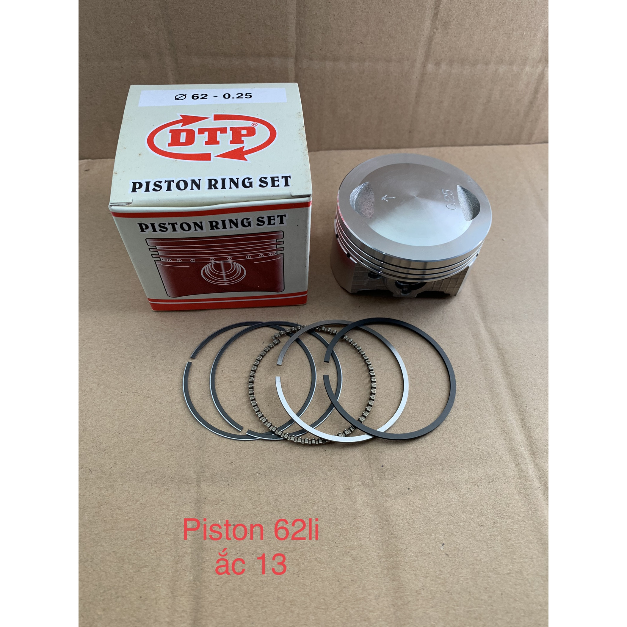 Bộ piston dành cho xe độ 62 li Ắc 13.1