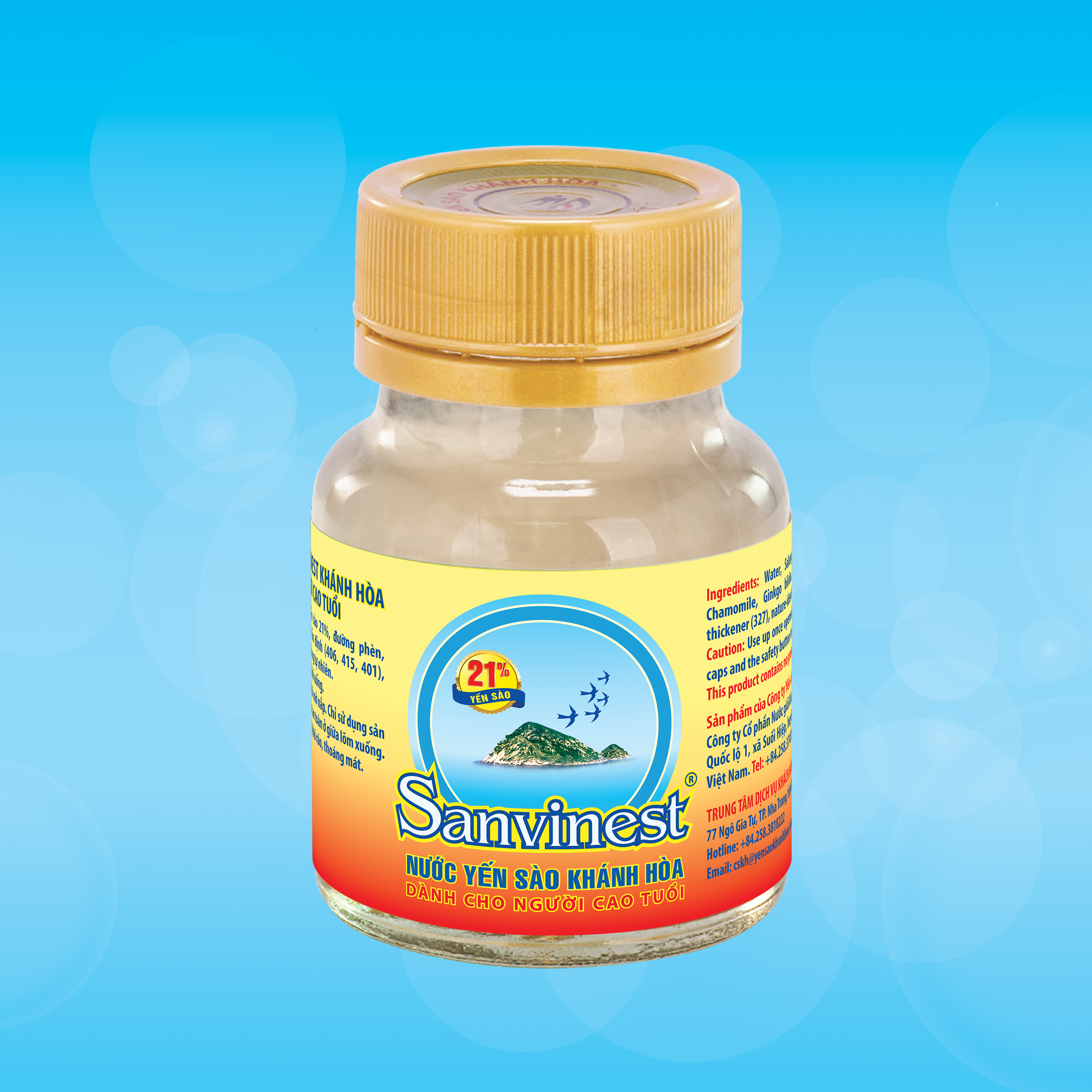 [Combo 20 lọ] Nước Yến sào Sanvinest Khánh Hòa dành cho người cao tuổi lọ 70ml - S205