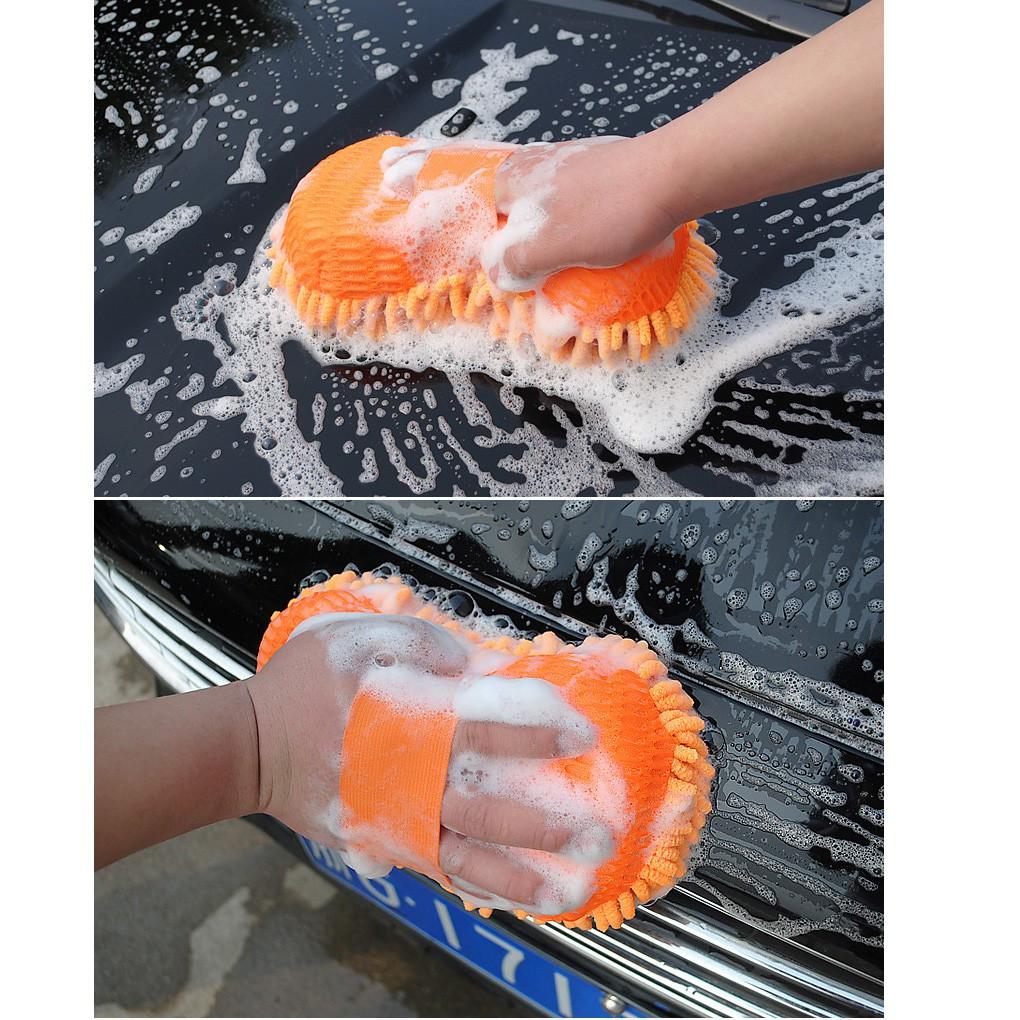 Miếng san hô rửa xe Microfiber siêu mịn tiện dụng (màu sắc ngẫu nhiên)