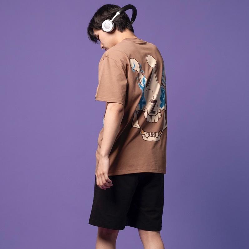Áo thun tay lỡ, tee phông xương Skull nhiều màu form rộng, cotton