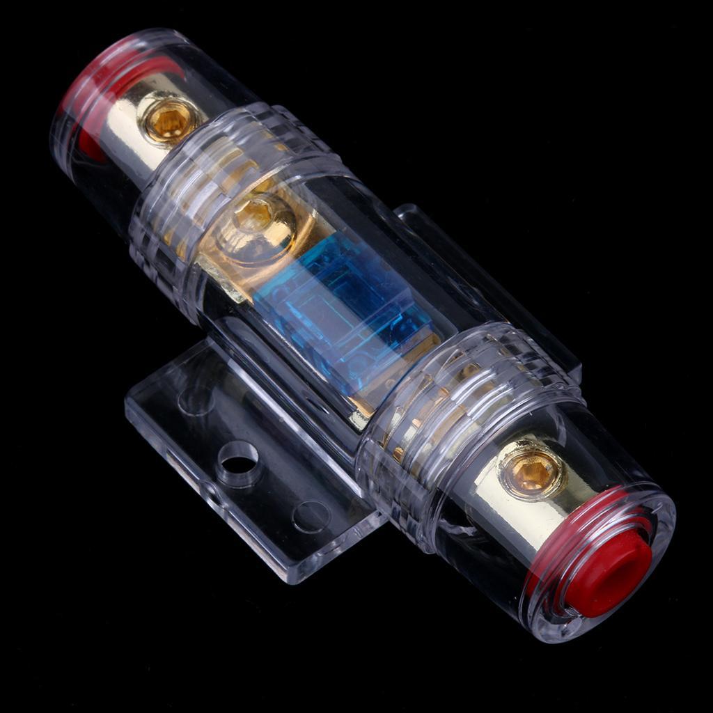 1PCS 60A Fuse Holder Fuseholder Block for Car Speaker Audio Amplifier Blue