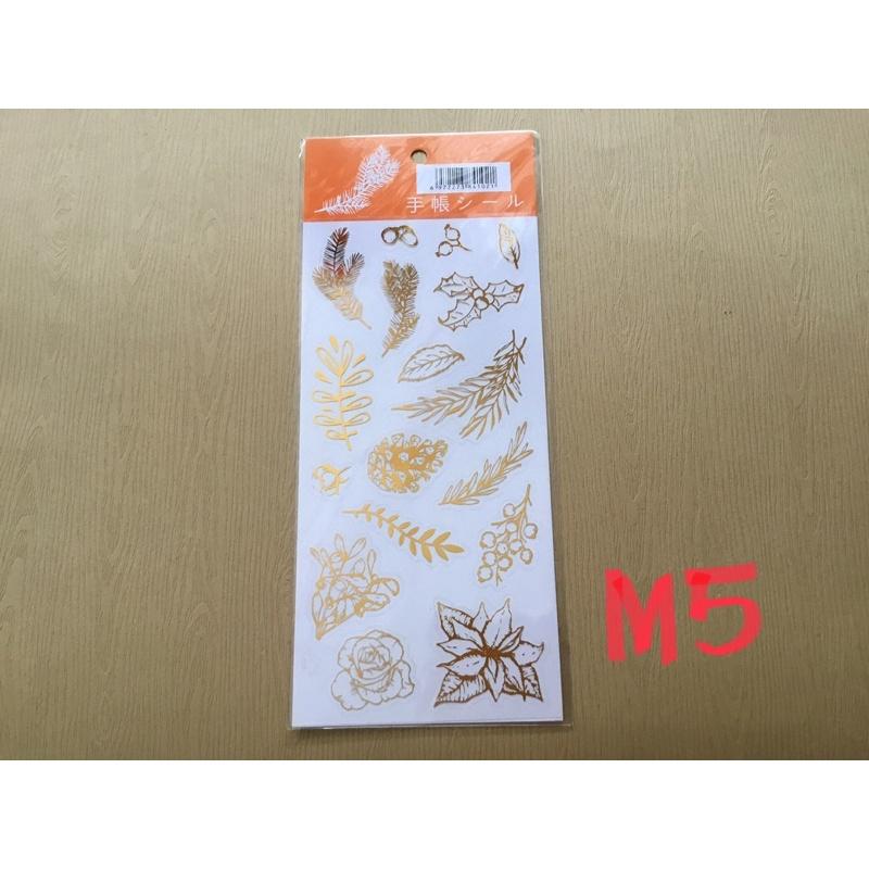 Sticker nhũ vàng trang trí scrapbook,thiệp, sổ