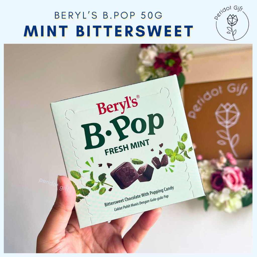 Socola Beryl's B-Pop Fresh Mint 50g -Beryl's B.POP Fresh Mint Bittersweet Chocolate