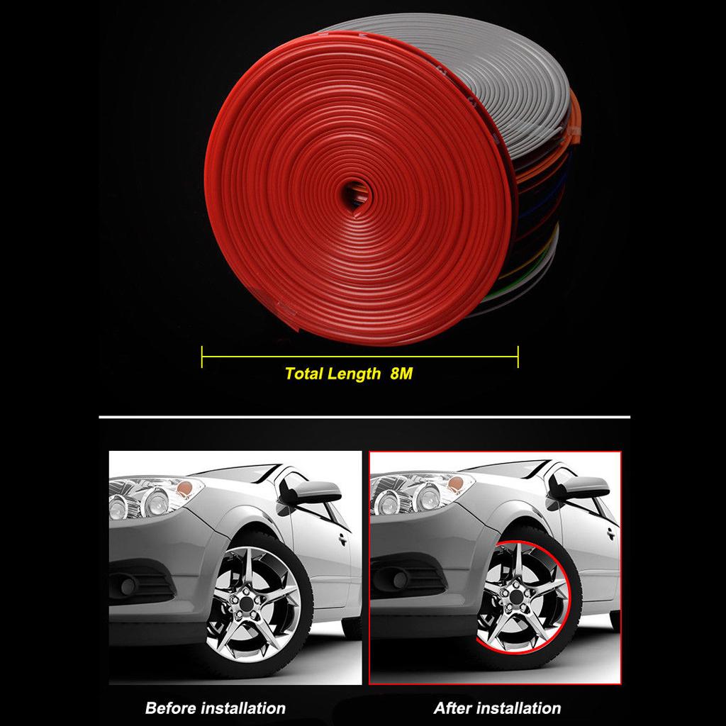 Reflective Rim Stripe Tape Wheel Decal Strip Sticker Automotive Car NEW