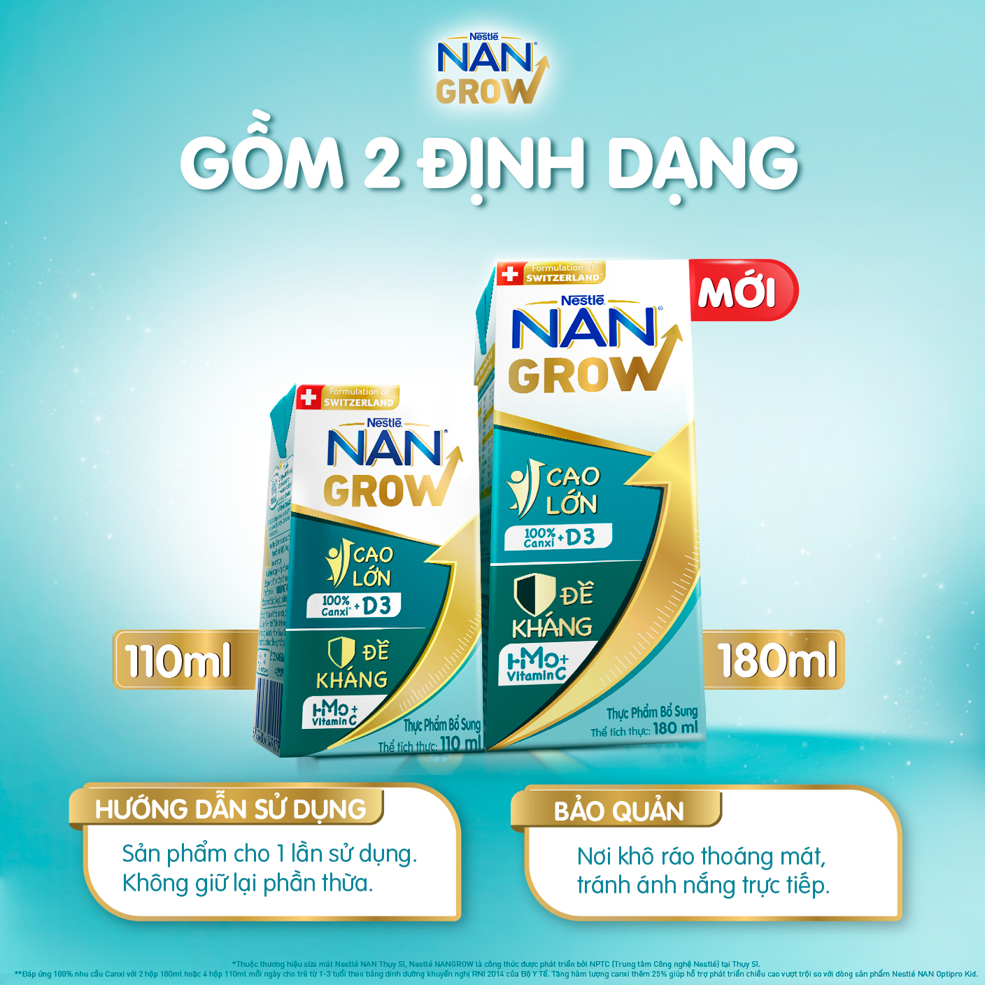 Bộ 2 Thùng 24 hộp Sữa pha sẵn Nestlé NANGROW sữa mát công thức từ Thụy Sĩ 6(4 x 180ml) - (Bé từ 1 tuổi)