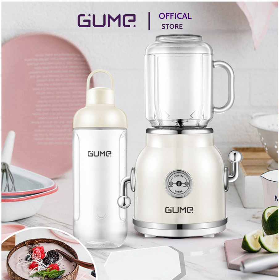 Máy xay sinh tố đa năng 2 cối 600ml Korea GMB-01 lưỡi dao 6 cánh - Hàng chính hãng