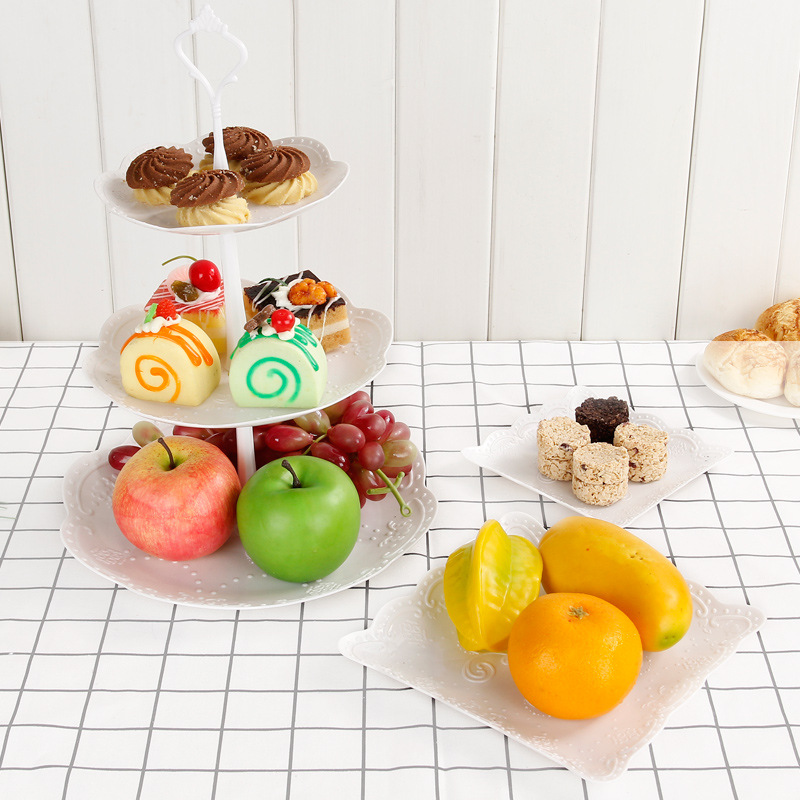 Kệ bánh cupcake 3 tầng, khay đựng bánh kẹo, hoa quả trang trí sinh nhật, tiệc cưới, sự kiện sang trọng