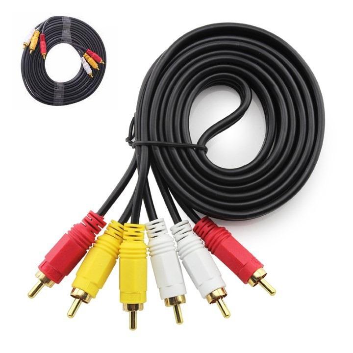 Cáp loa AV 6 đầu hoa sen RCA dài 1.5 mét - Dây cáp loa AV dùng cho tivi máy chiếu đầu kỹ thuật số âm ly....
