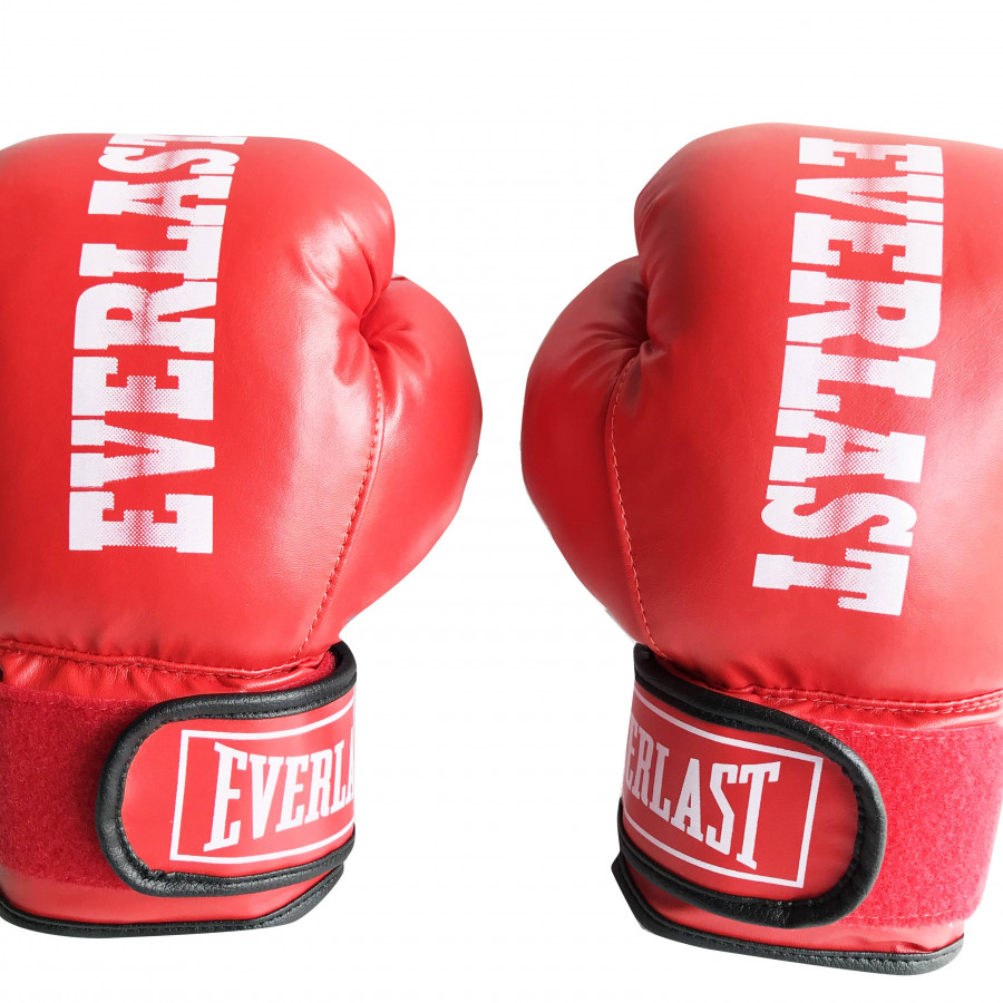 Găng boxing phong trào 10.Oz màu đỏ tặng băng đa 4m