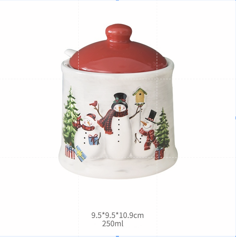 Lọ Gia Vị Người Tuyết Trang Trí H10.9Cm | Index Living Mall | Nhập Khẩu Thái Lan
