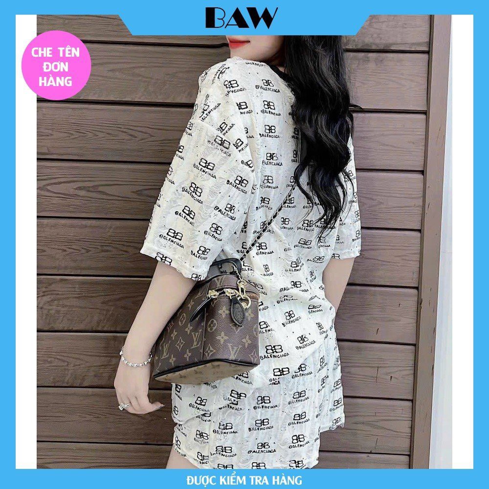 Đồ Bộ Nữ, Set Bộ Nữ Vải Thun Xước Hàng Quảng Châu Cao Cấp, Đồ Bộ Nữ Dày Dặn In Họa Tiết Siêu Dễ Thương, Đồ Bộ Nữ Dạo Phố Hot Trend Thương Hiệu Baw MM10 ( hình thật shop tự chụp)