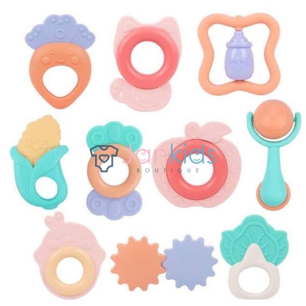 Bộ 10 món đồ chơi gặm nướu Baby Rattle cho bé