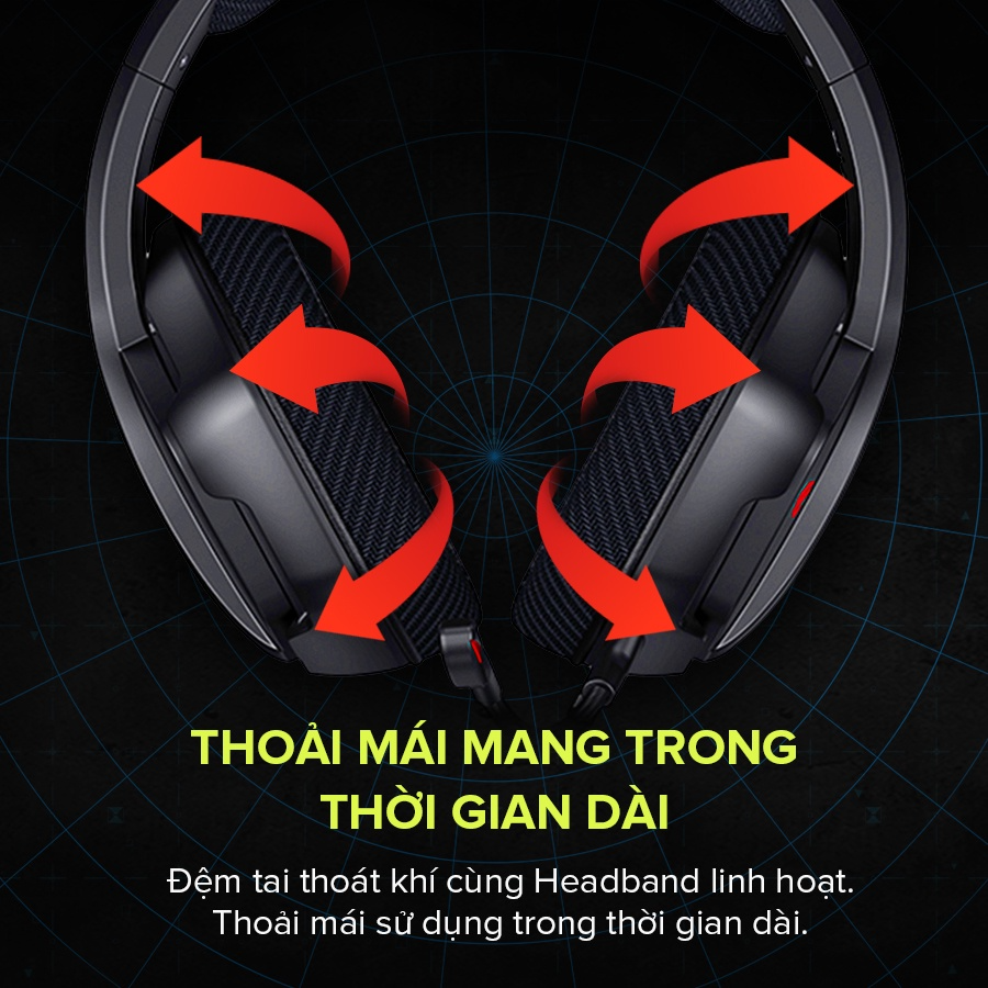 Tai Nghe Gaming Headphone HAVIT H2012D, Driver 50mm, Đèn RGB 36 Chế Độ Màu, Mic Khử Ồn - Hàng Chính Hãng