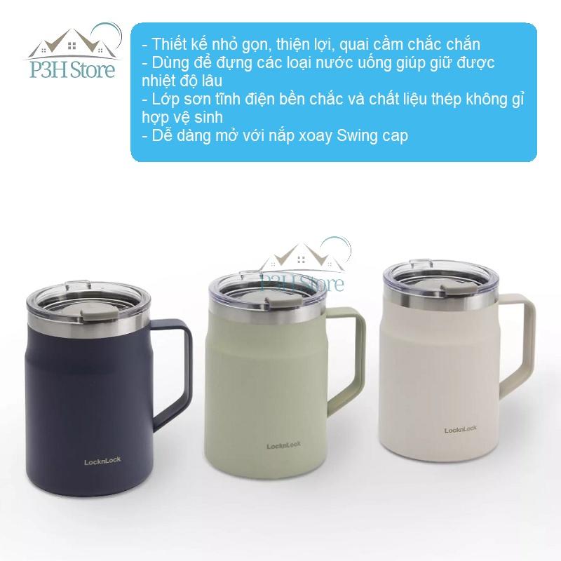 Ly giữ nhiệt Lock&amp;Lock 475ml Metro Mug bằng thép không gỉ ca , cốc LHC4219