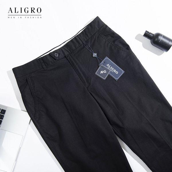 Quần kaki nam, quần thô màu đen dáng SlimFit, chất liệu vải kaki cao cấp bền đẹp, thiết kế dáng đứng ALIGRO ALGK047